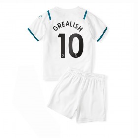 Jalkapallo Pelipaidat Manchester City Jack Grealish 10 Lasten Vieraspaita 2021-2022 Lyhythihainen